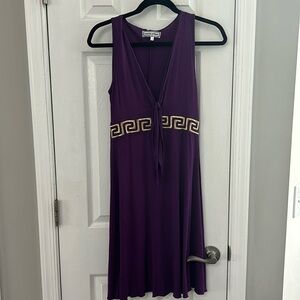 Dimitra Degleri purple dress made in Greece
